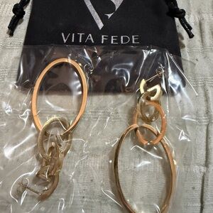 Vita Fede Gold Chain Link Earrings